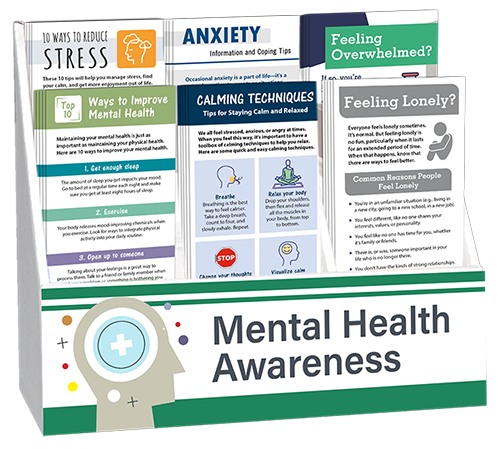 Mental Health Awareness Rack Card Display Package