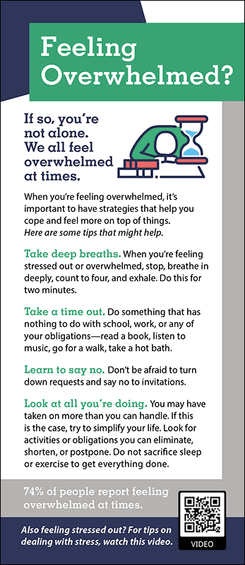 Feeling Overwhelmed Rack Card Handout