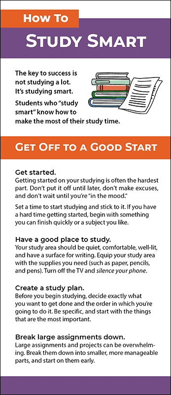 How to Study Smart Rack Card Handout