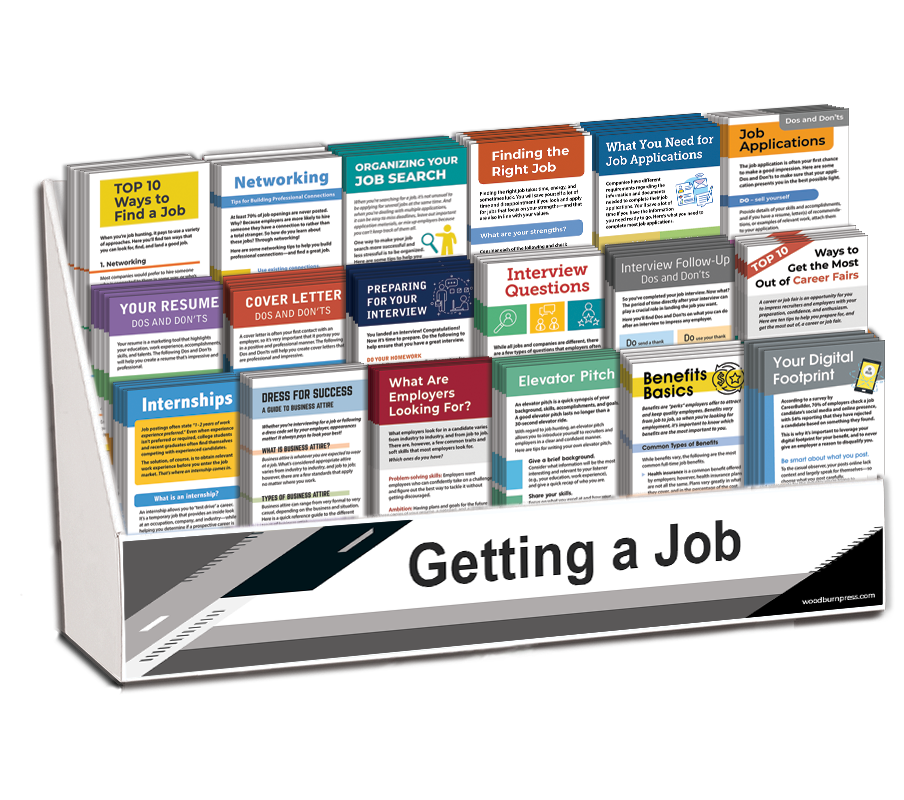 Getting a Job Rack Card Display Package