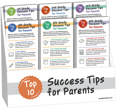 Top 10 Success Tips for Parents Rack Card Display Package - Grades 1-6