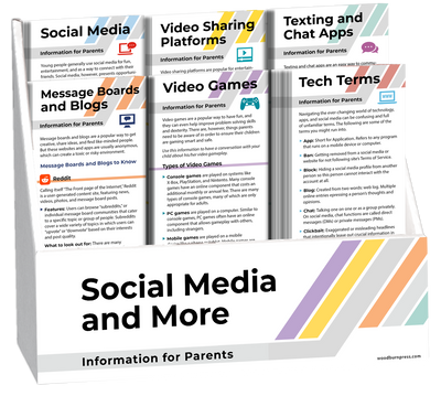 Social Media and More - Parents Rack Card Display Package