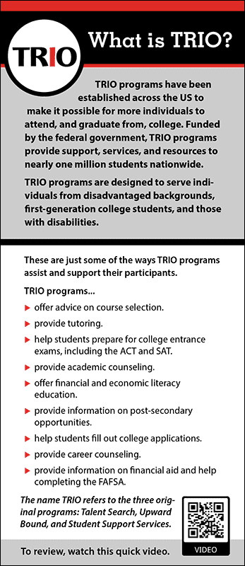 What is TRIO Rack Card Handout