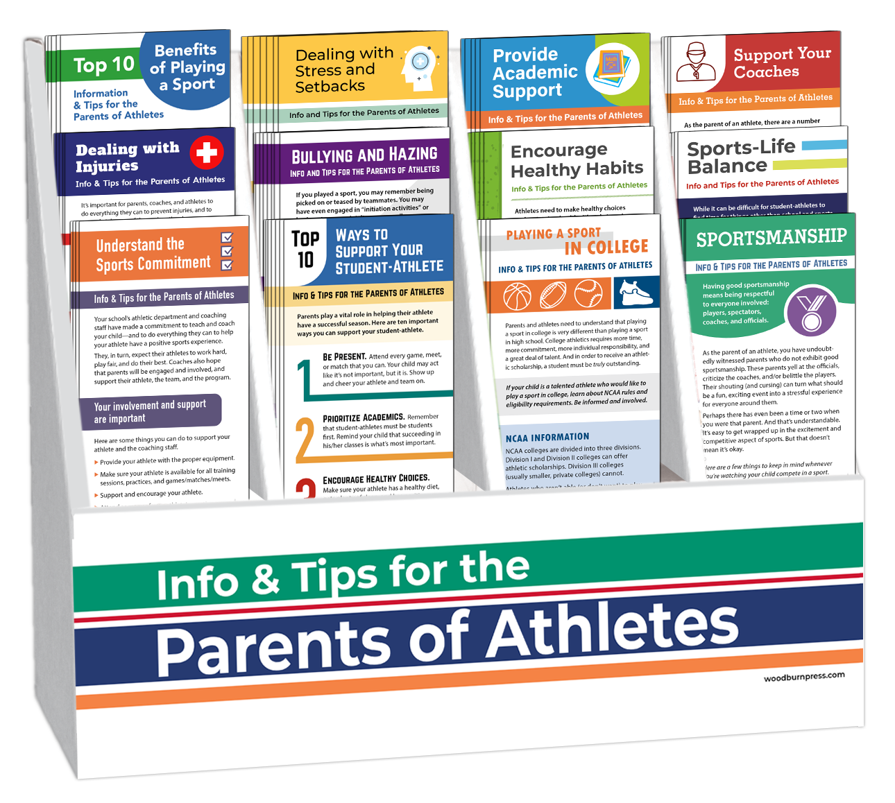 Info & Tips for the Parents of Athletes Rack Card Display Package