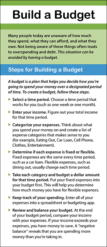 Build a Budget Rack Card Handout