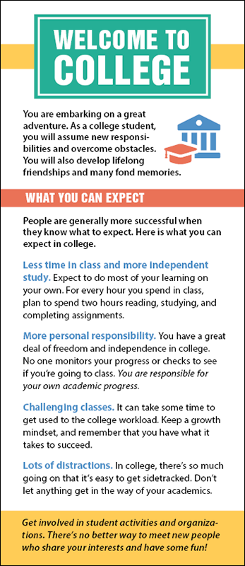 Welcome to College Rack Card Handout