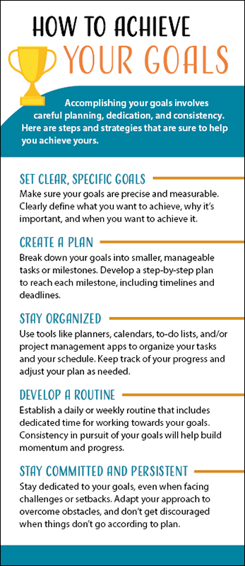 How to Achieve Your Goals Rack Card Handout