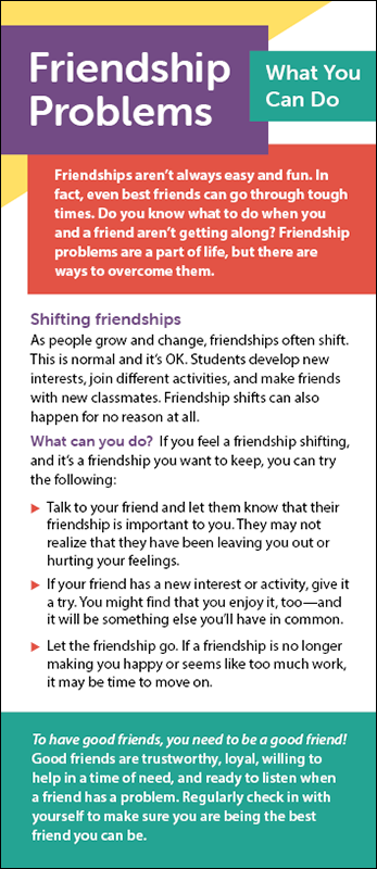Friendship Problems Rack Card Handout