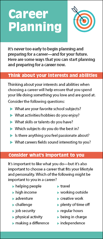Career Planning Rack Card Handout