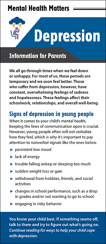 Depression - Information for Parents Rack Card Handout
