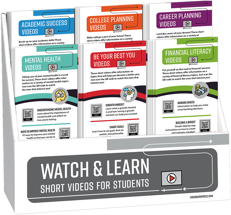 Watch & Learn - Short Videos for Students Rack Card Display Package
