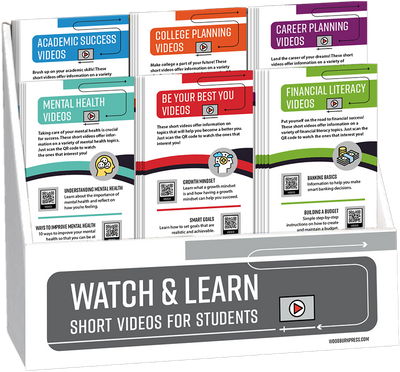 Watch & Learn - Short Videos for Students Rack Card Display Package