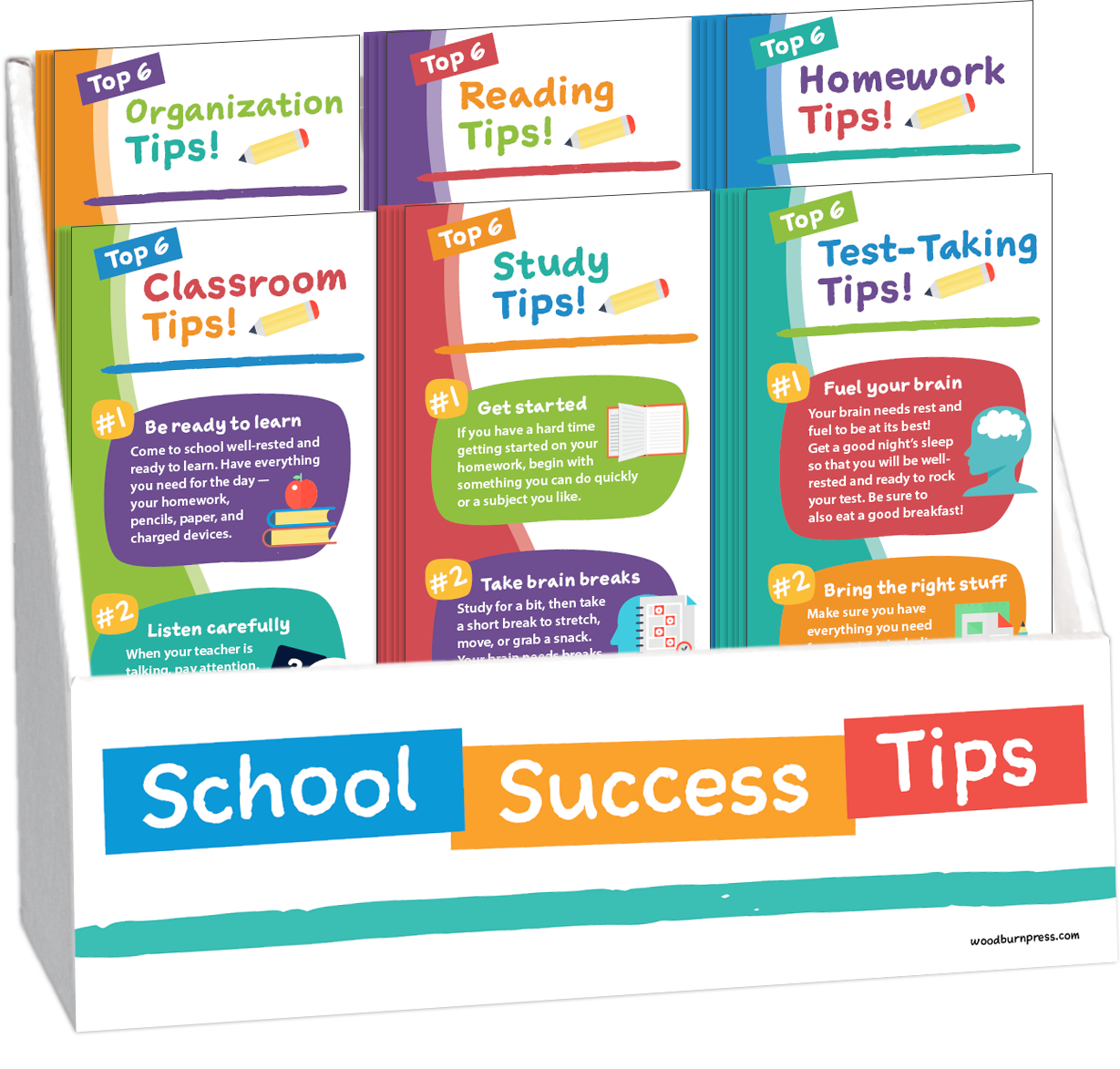 School Success Tips Rack Card Display Package