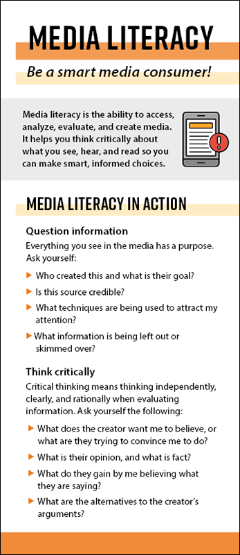 Media Literacy Rack Card Handout