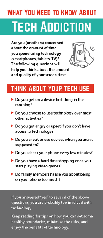 What You Need to Know About Tech Addiction Rack Card Handout