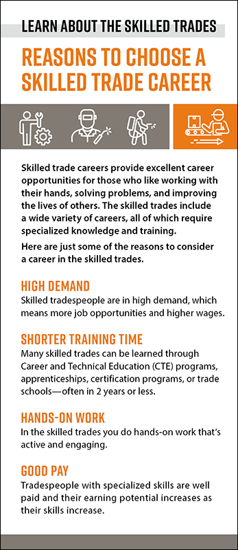 Reasons to Choose a Skilled Trade Career Rack Card Handout