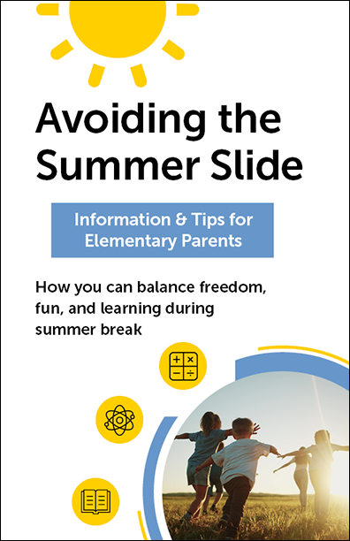 Avoiding the Summer Slide - Info & Tips for Elementary Parents Bifold Handout