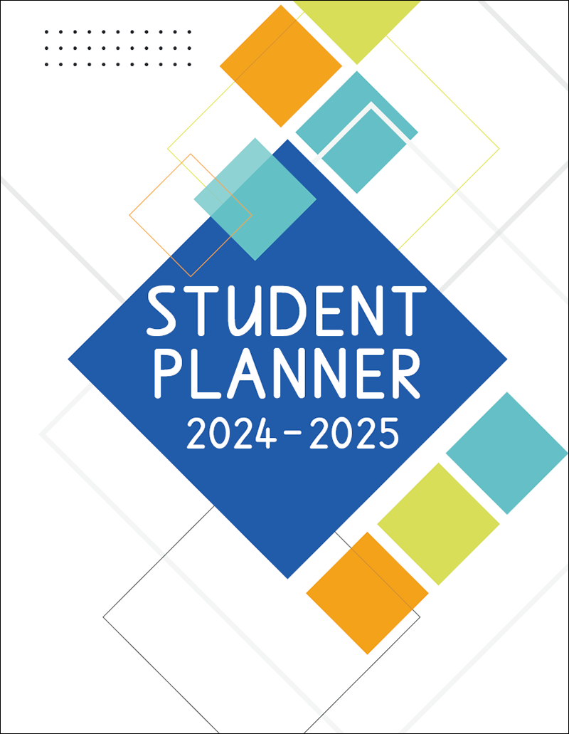 Agenda scolaire 2023-2024 journalier Abstrait - Scrapmalin