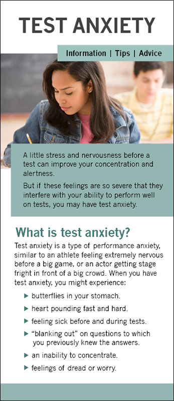 Test Anxiety Rack Card Handout