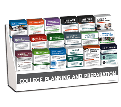 College Planning and Preparation Rack Card Display Package