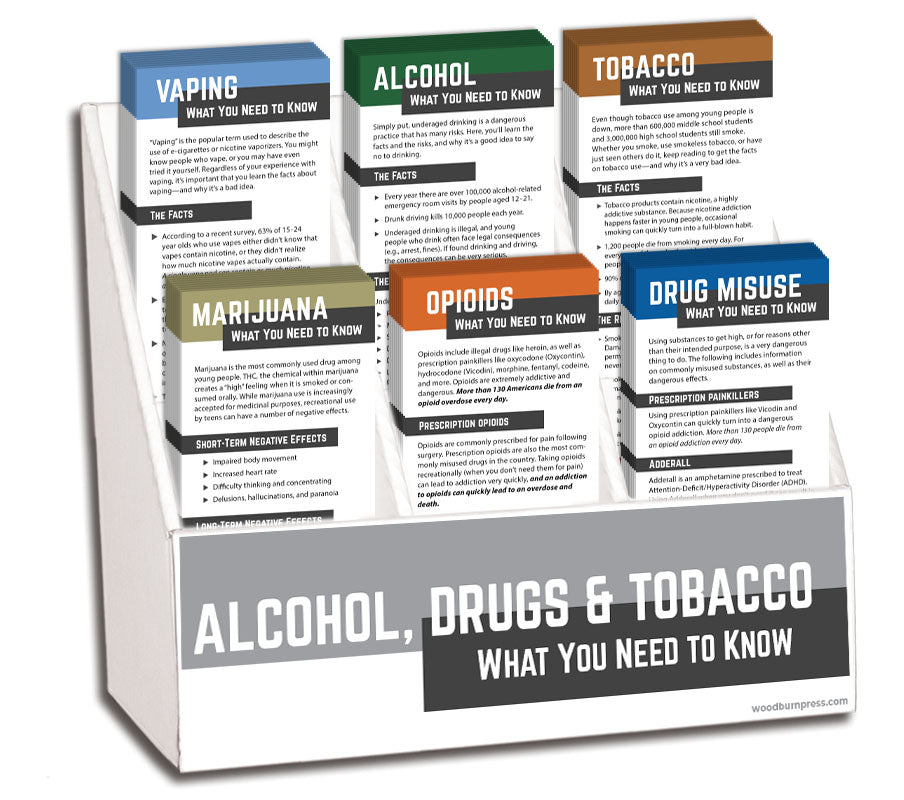 Alcohol, Drugs & Tobacco Rack Card Display Package