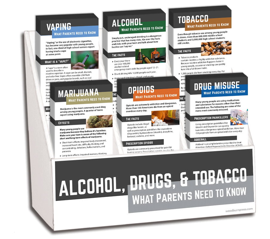 Alcohol, Drugs & Tobacco Parent Rack Card Display Package