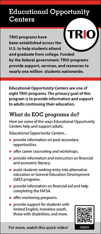 TRIO Educational Opportunity Centers Rack Card Handout