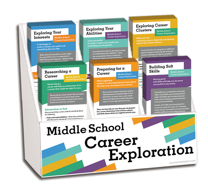 Middle School Career Exploration Rack Card Display Package Woodburn Press