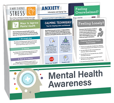 Mental Health Awareness Rack Card Display Package