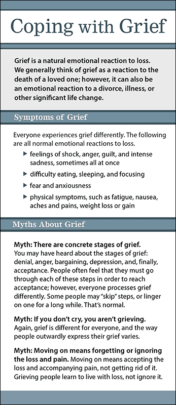 Coping with Grief Rack Card Handout