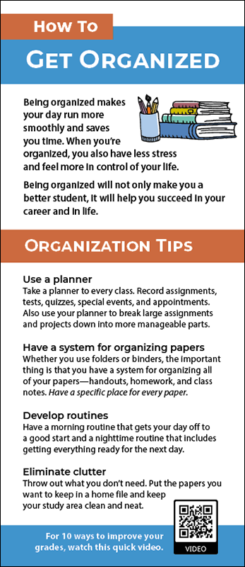 How to Get Organized Rack Card Handout