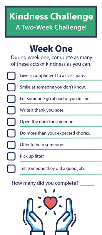 Kindness Challenge Rack Card Handout – Woodburn Press