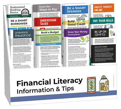 Financial Literacy Rack Card Display Package