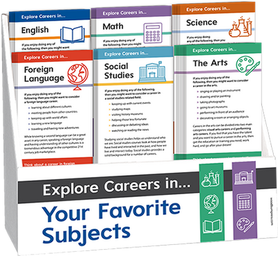 Explore Careers in Your Favorite Subjects Rack Card Display Package