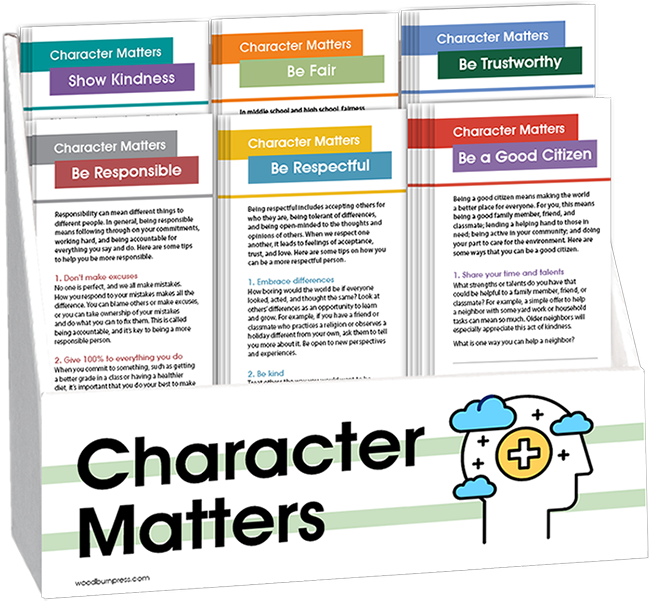 Character Matters Rack Card Display Package