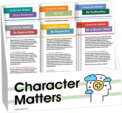 Character Matters Rack Card Display Package