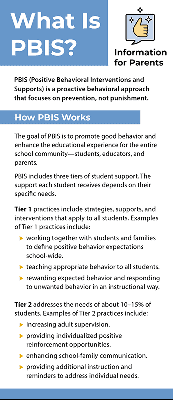 What is PBIS Rack Card Handout