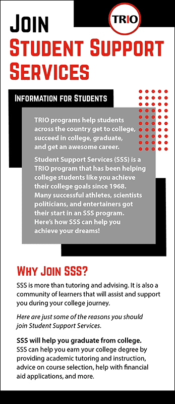 Join TRIO Student Support Services Rack Card Handout