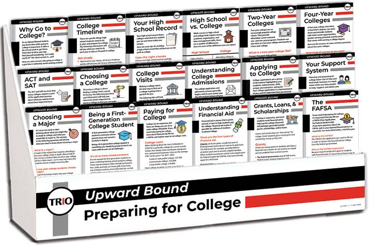 TRIO Upward Bound - Preparing for College Rack Card Display Package