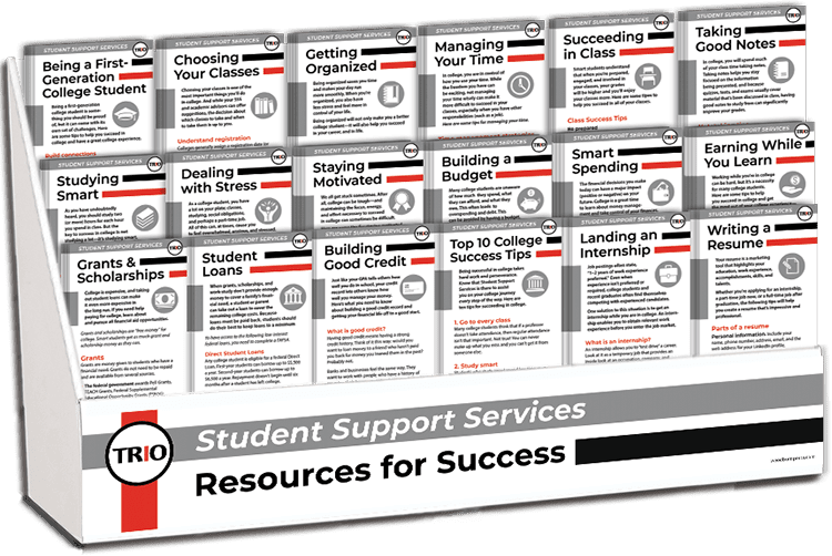 TRIO Student Support Services - Resources for Success Rack Card Displa ...