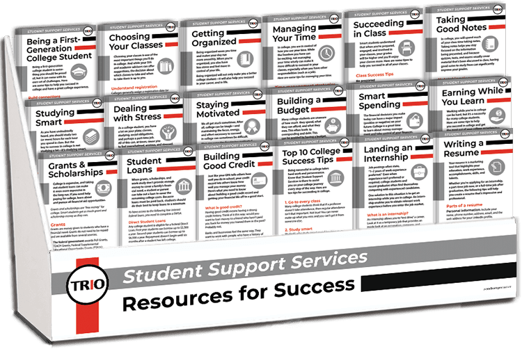 TRIO Student Support Services - Resources for Success Rack Card Display Package