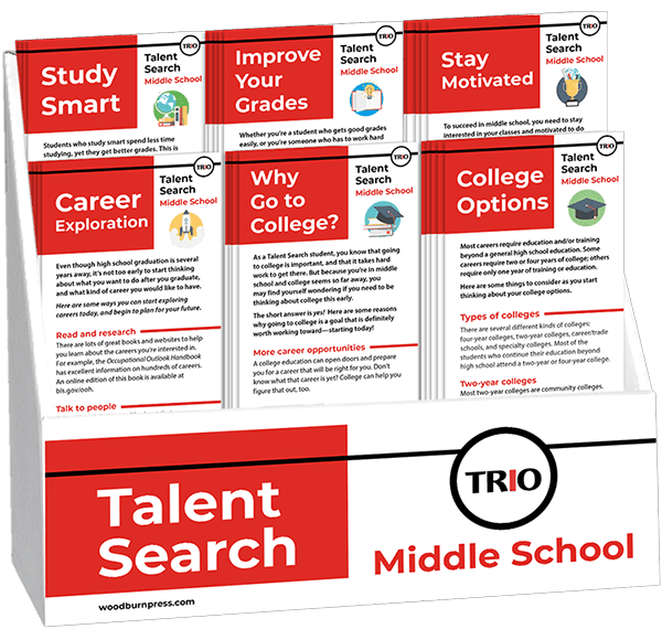 TRIO Talent Search Middle School Rack Card Display Package