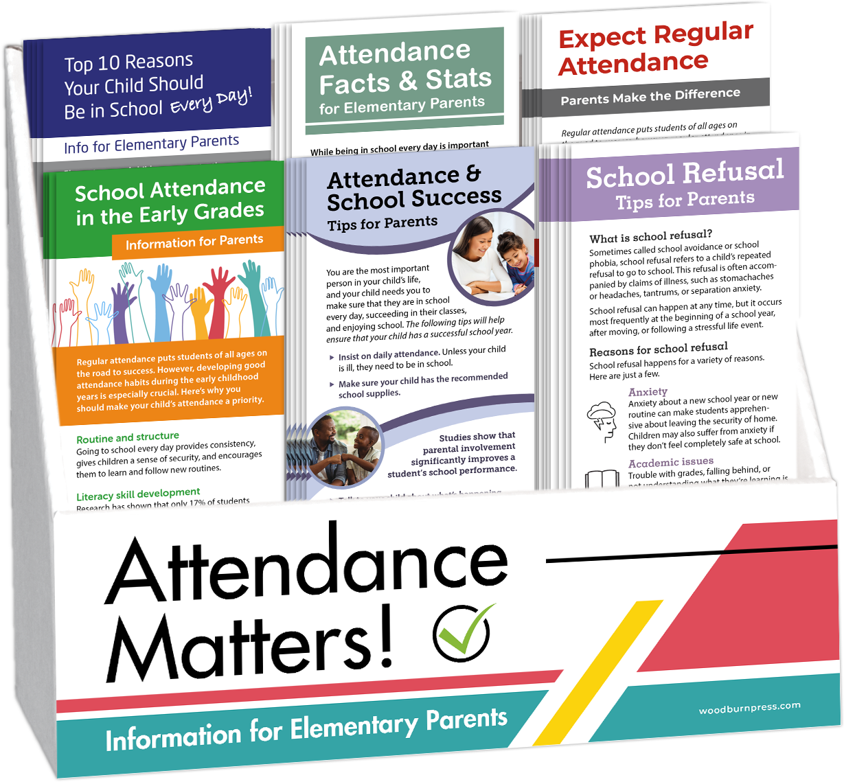 Attendance Matters - Information for Elementary Parents Rack Card Display Package