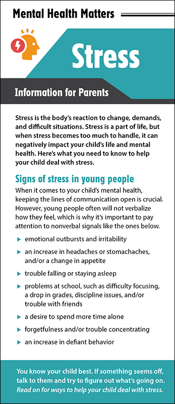Stress - Information for Parents Rack Card Handout