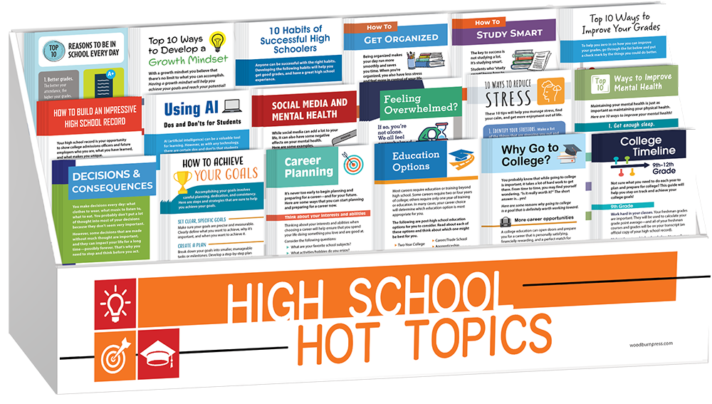 High School Hot Topics Rack Card Display Package