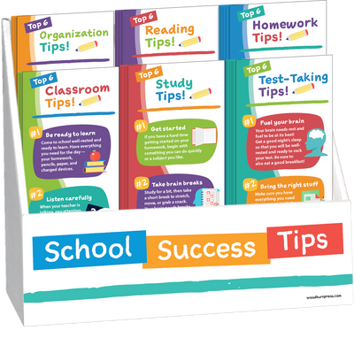 School Success Tips Rack Card Display Package