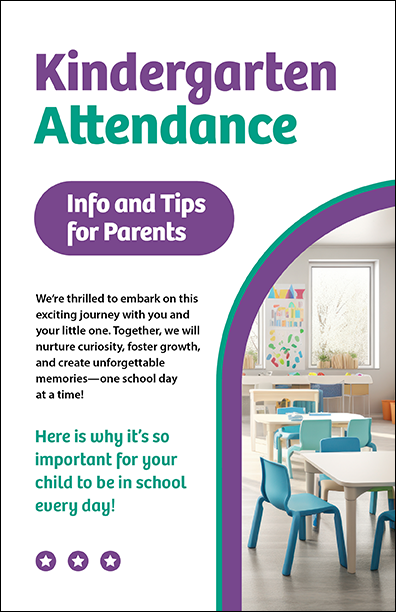 Kindergarten Attendance - Info & Tips for Parents Bifold Handout