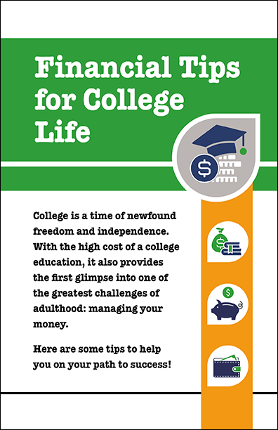 Financial Tips for College Life Bifold Handout