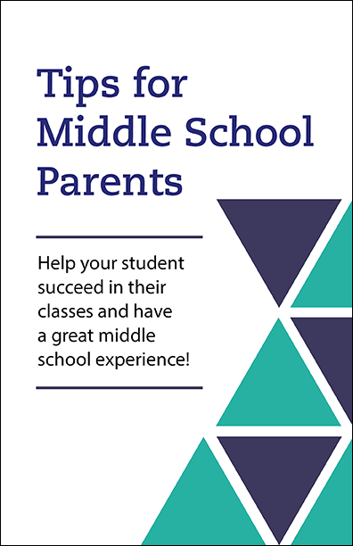 Tips for Middle School Parents Bifold Handout