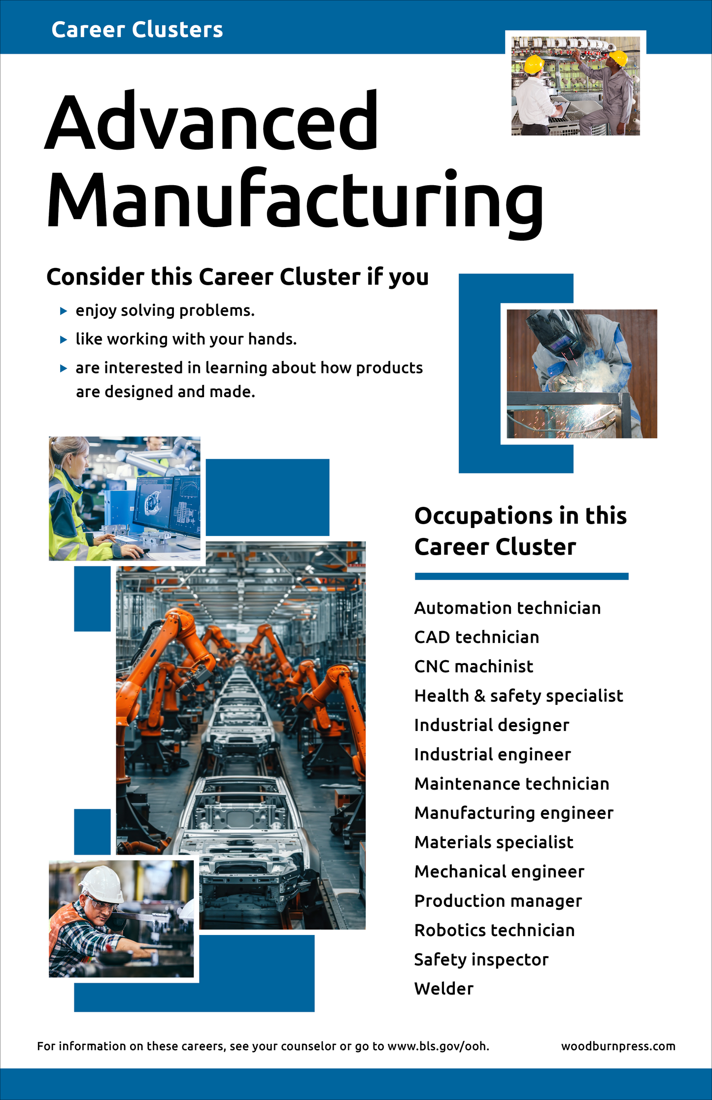 Career Clusters - Advanced Manufacturing Poster